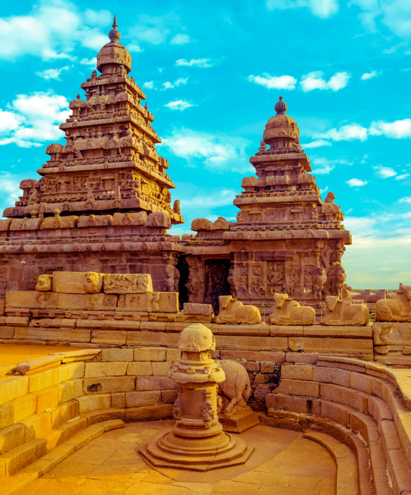 Fantastic art design of monolithic famous Shore Temple